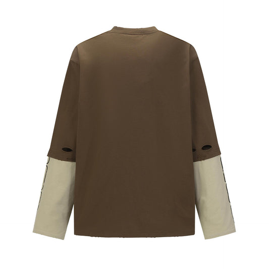 Splicing together two fake hoodies with holes