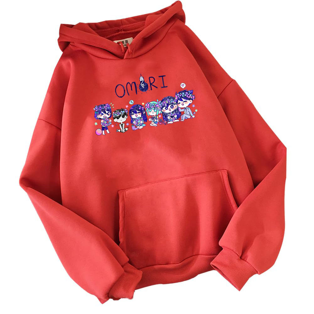 Game Omori Hoodies Loose Hooded Sweatshirts