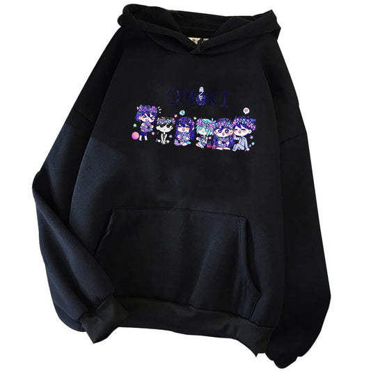 Game Omori Hoodies Loose Hooded Sweatshirts