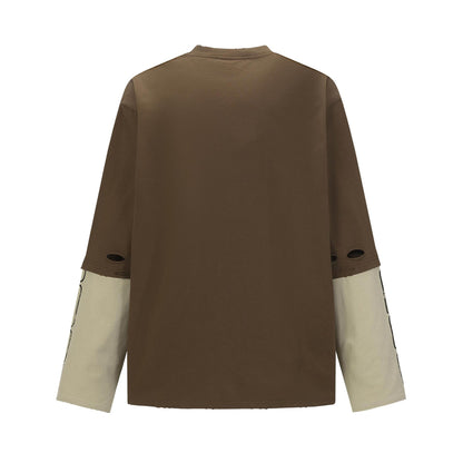 Splicing together two fake hoodies with holes