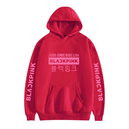 Korean popular girl group peripheral printed hoodies trendy couple hoodies