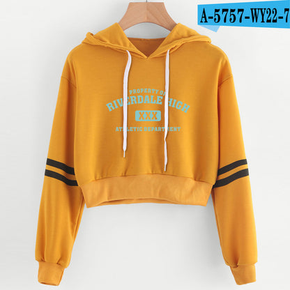 Women Sexy Crop Top Hoodies RIVERDALE Southside Serpent Print harajuku Casual Hoodies Sweatshirts