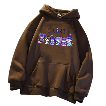 Game Omori Hoodies Loose Hooded Sweatshirts