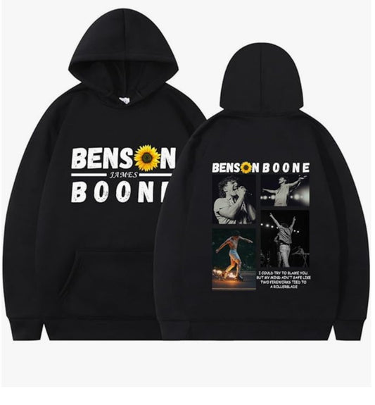 Benson Boone Hoodies Fireworks & Rollerblades  Tour Pull